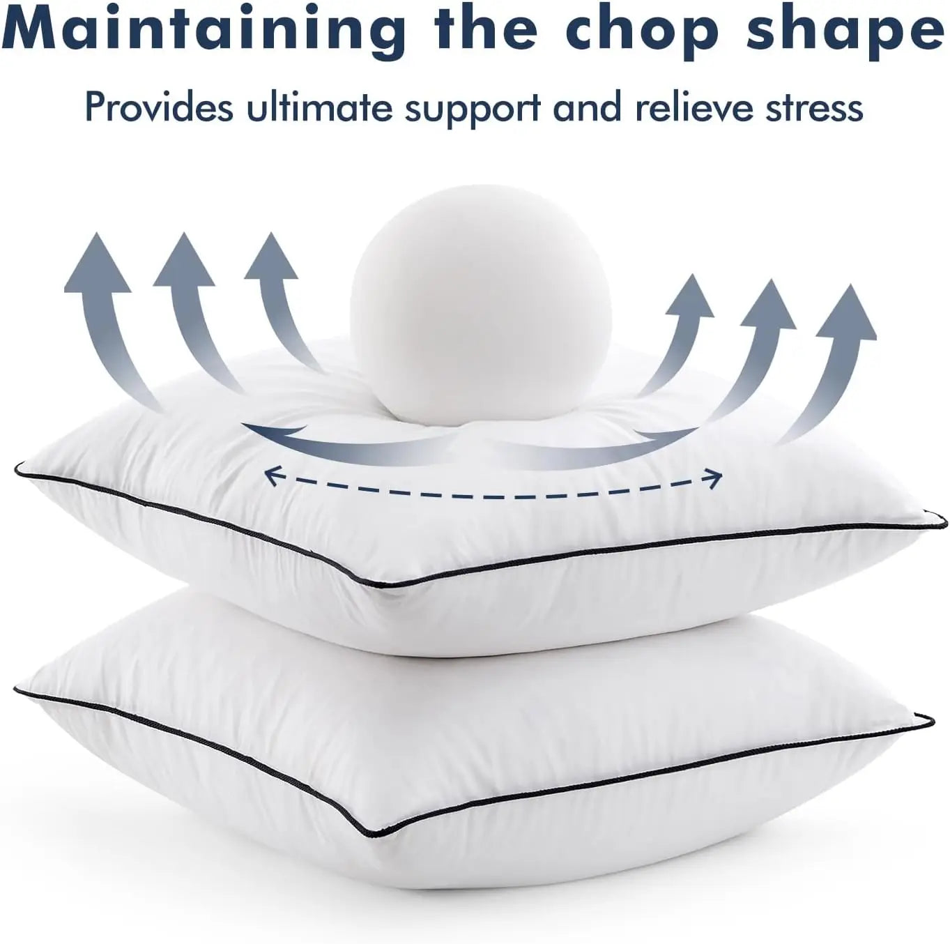 Goose Feather Down Euro Pillow Set (2-Pack)