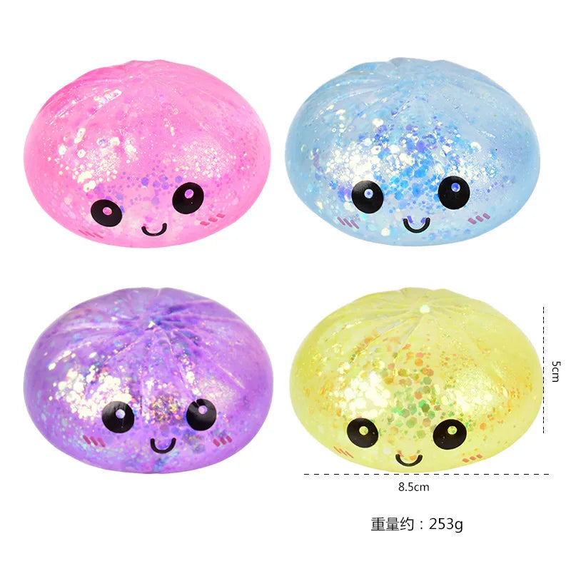 Hot Selling Glitter Dumpling Mochi Squishy — Collectible Party Gift